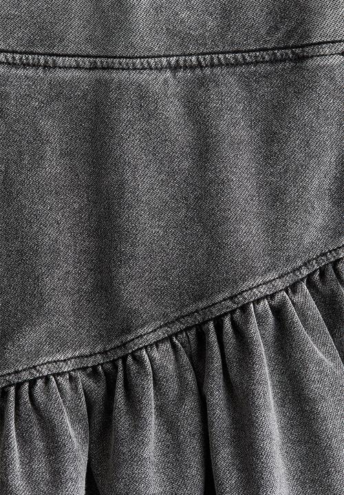 H&M - Flounced denim-look skirt - grey
