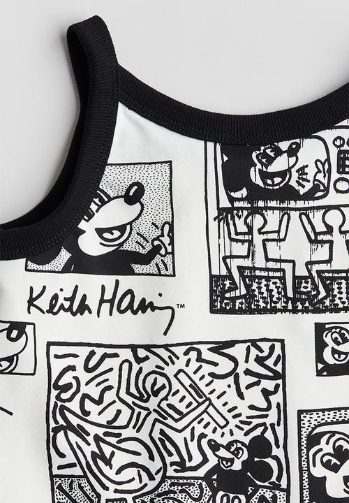 H&M - Keith Haring X H&M:  Printed jersey dress - White/Patterned