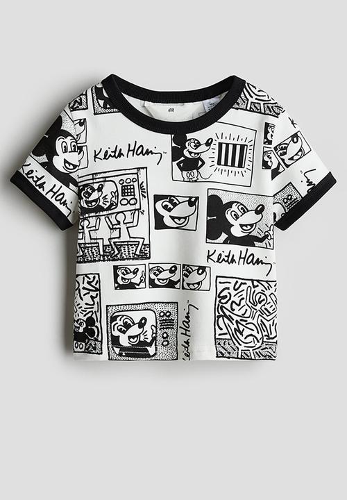 H&M - Keith Haring X H&M:  Printed cotton t-shirt - white,multi