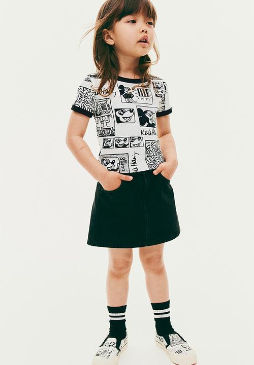 H&M - Keith Haring X H&M:  Printed cotton t-shirt - white,multi