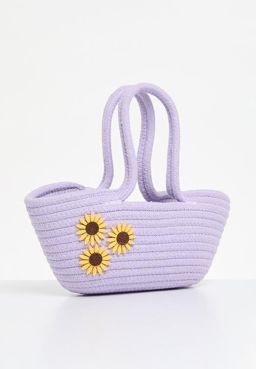 Pop Candy - Straw hand bag - purple