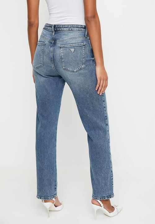 GUESS - 1981 High Rise Straight - Mid Wash