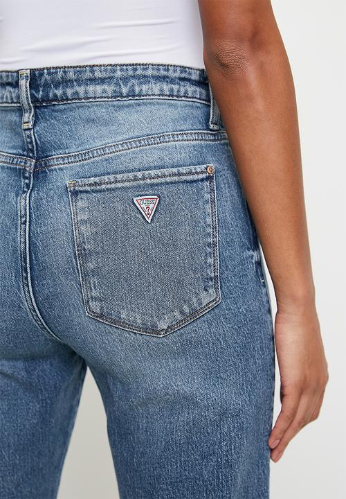 GUESS - 1981 High Rise Straight - Mid Wash