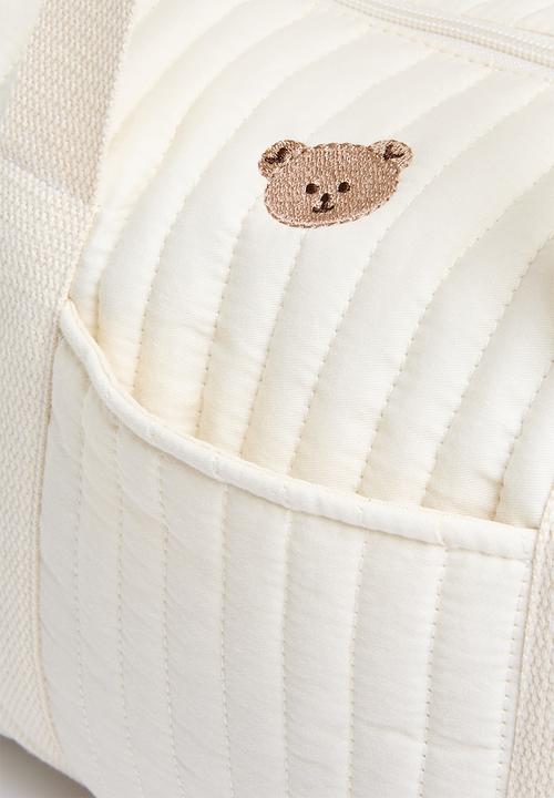 Pop Candy - Quilted diaper bag - ecru & brown