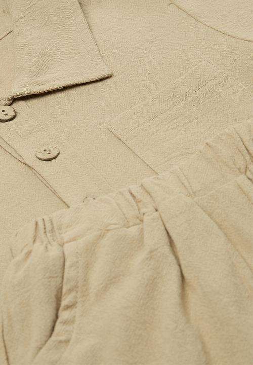 Pop Candy - Shirt & short set - beige