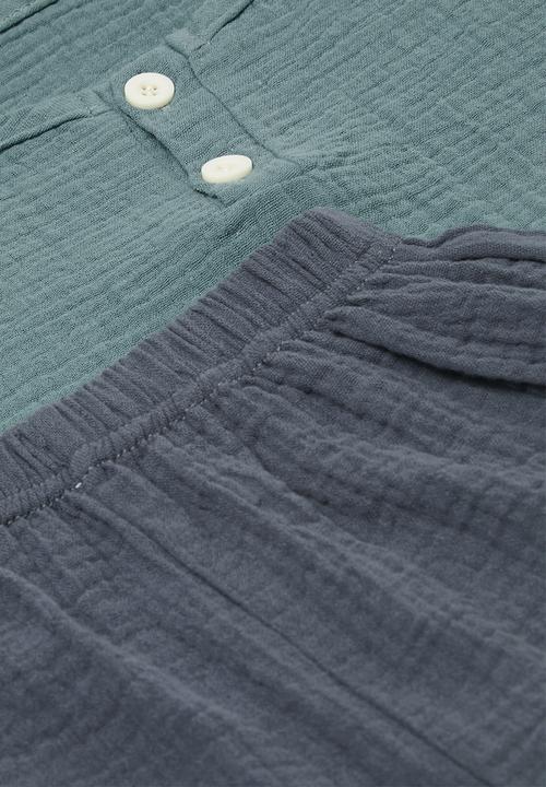 Pop Candy - Tee & short set - green & dark grey