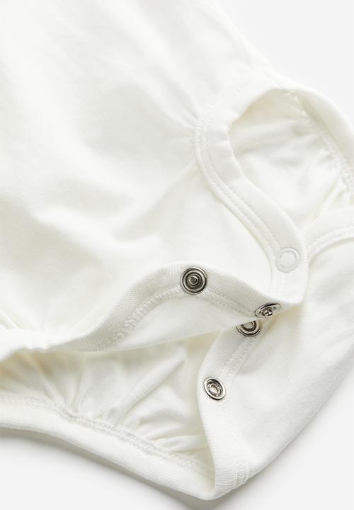 H&M - 3 piece cotton jersey set - natural white born 2023