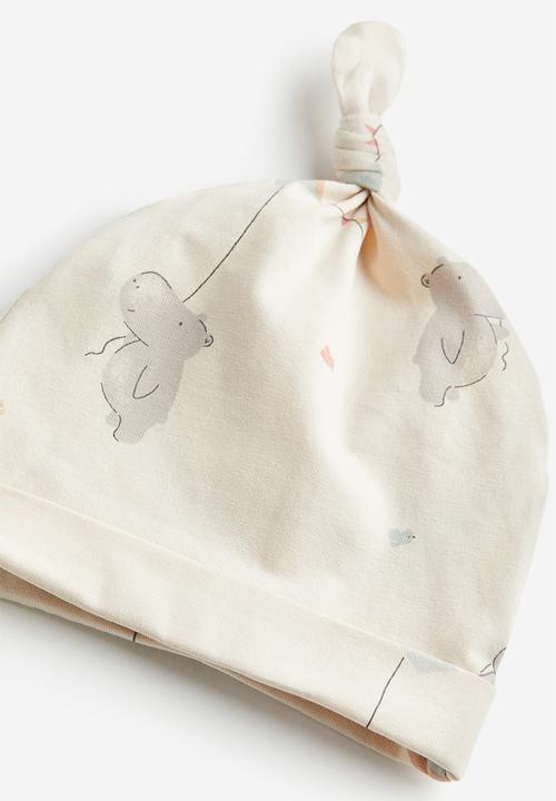 H&M - 3 piece cotton jersey set - natural white born 2023