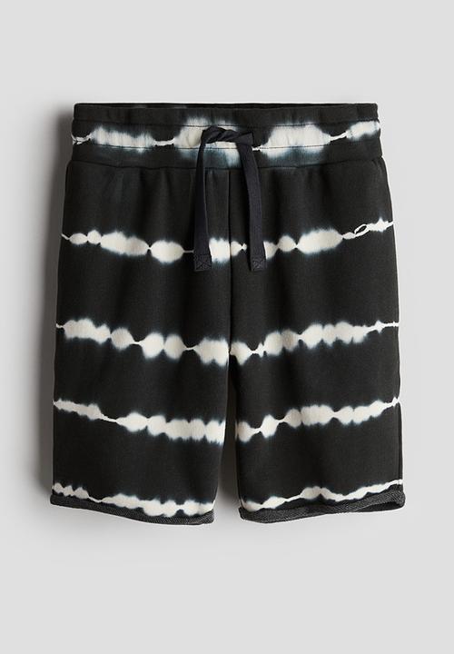 H&M - Printed sweatshorts - black tie-dye