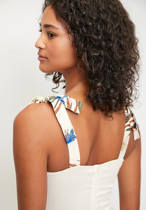 MILLA - Fit & flare midi dress - delicate botanical double border