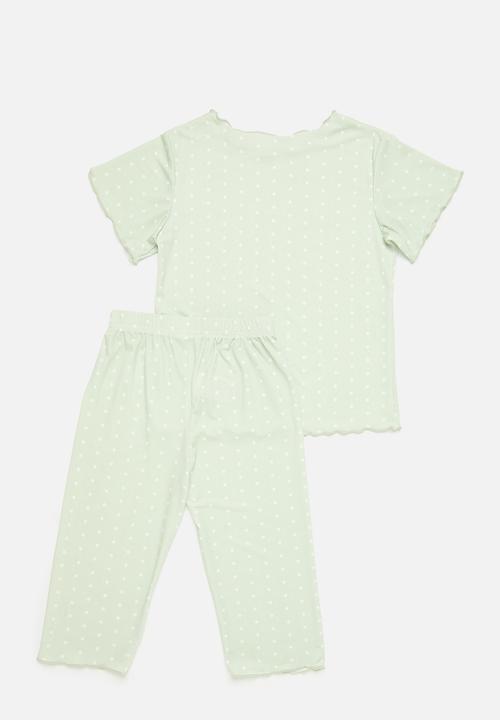 Pop Candy - Polka dot pj set - grey & white