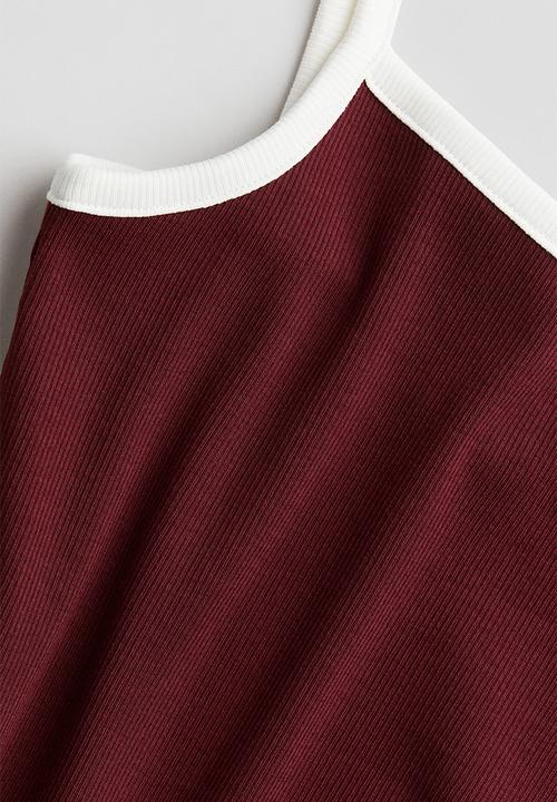 H&M - Cotton jersey strappy dress - red