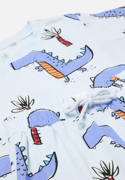 Pop Candy - Dino pj set - blue
