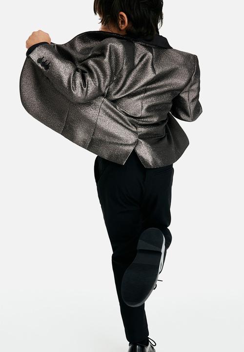H&M - Shimmering tuxedo jacket - black & gold