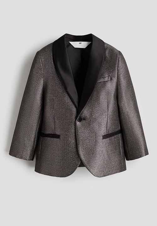 H&M - Shimmering tuxedo jacket - black & gold