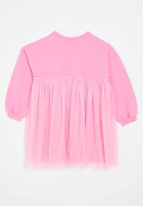 Pop Candy - Mesh combo dress - pink