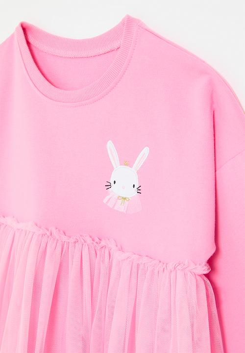 Pop Candy - Mesh combo dress - pink