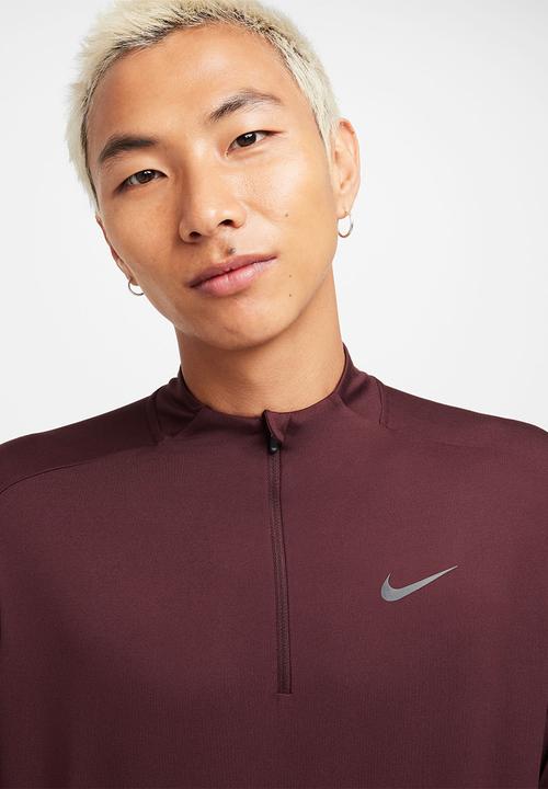 Nike - Dri-Fit ELMNT TOP HZ - Burgundy Crush