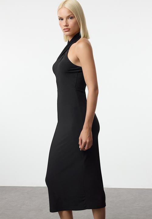 Trendyol - Bodycon Knitted Dress - Black