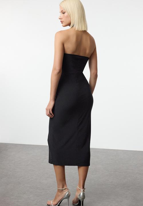 Trendyol - Bodycon Knitted Dress - Black