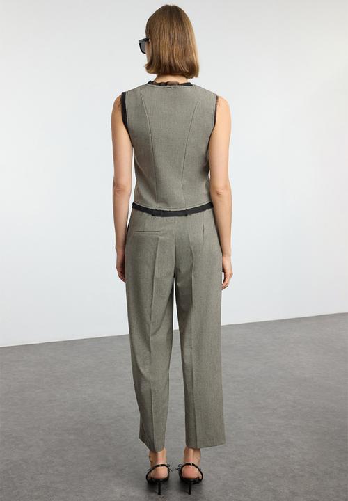 Trendyol - Vest-Trousers Set - Smoked