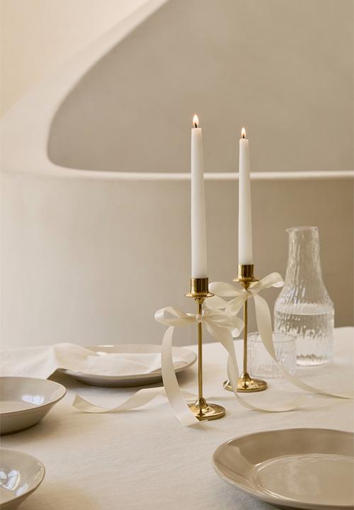 H&M - Tall metal candlestick - gold