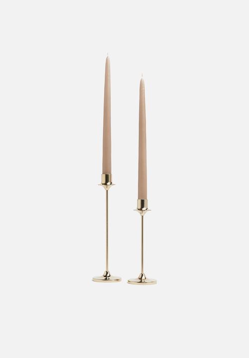 H&M - Tall metal candlestick - gold