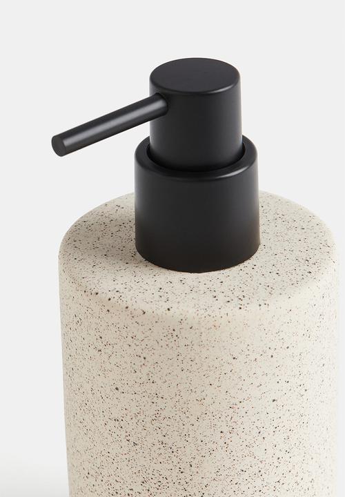 H&M - Stoneware soap dispenser - beige/speckled