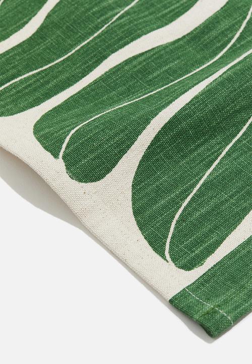H&M - Print-motif table runner - green/leaves