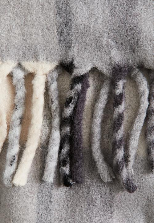 H&M - Patterned blanket - grey/checked