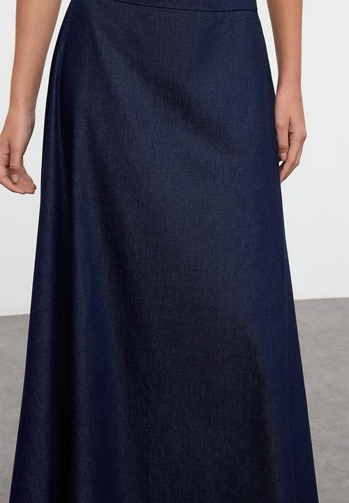 Trendyol - Maxi Denim Skirt - Navy