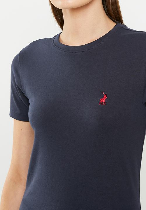 POLO - Allie short sleeve long length pony tee - navy