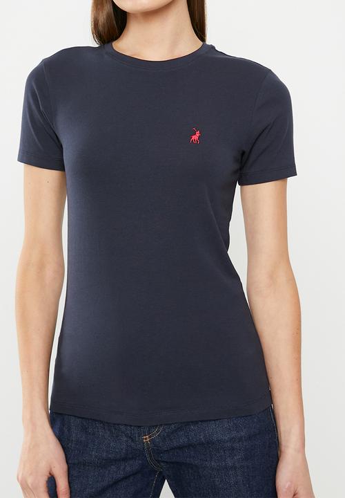 POLO - Allie short sleeve long length pony tee - navy
