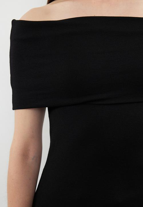 Trendyol - Carmen Collar Knit Blouse - Black