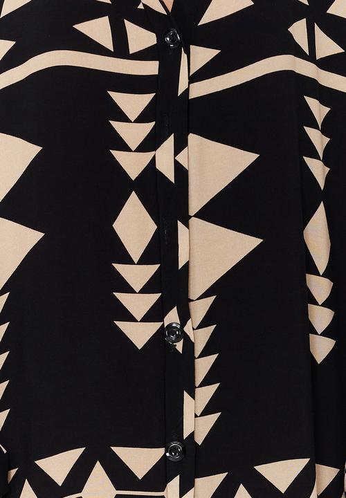 Trendyol - Printed Midi Dress - Black