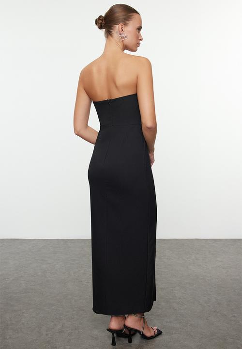 Trendyol - Strapless bodycon dress - black