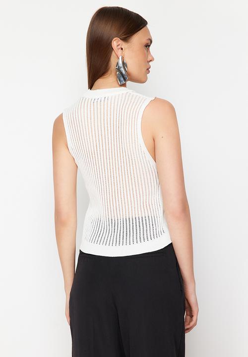 Trendyol - Transparent knitwear top - stone