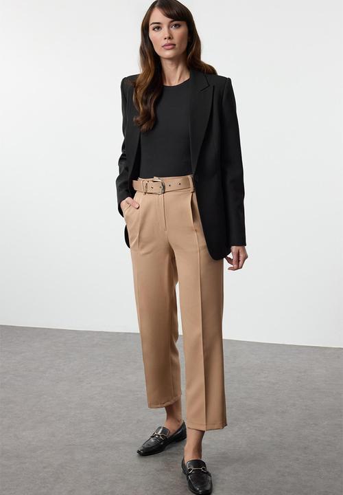 Trendyol - Belted ankle trousers - beige