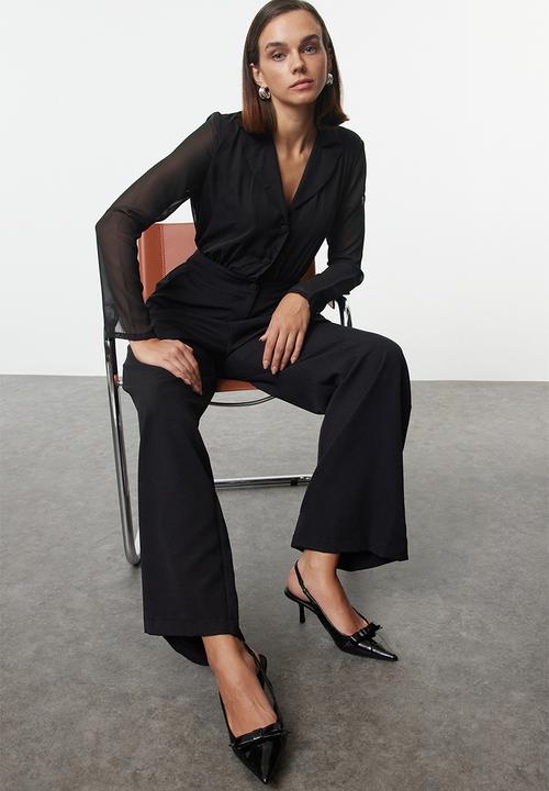 Trendyol - Chiffon jumpsuit - black