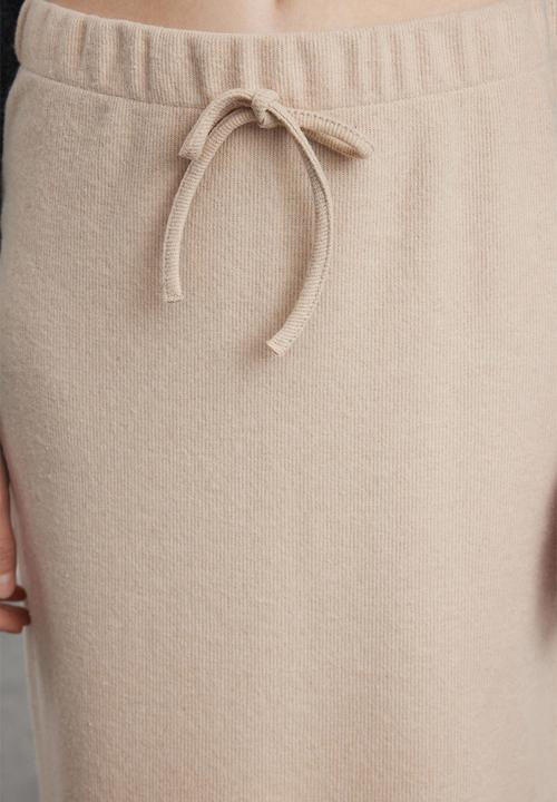 Trendyol - Lace Maxi Knitted Skirt - Beige