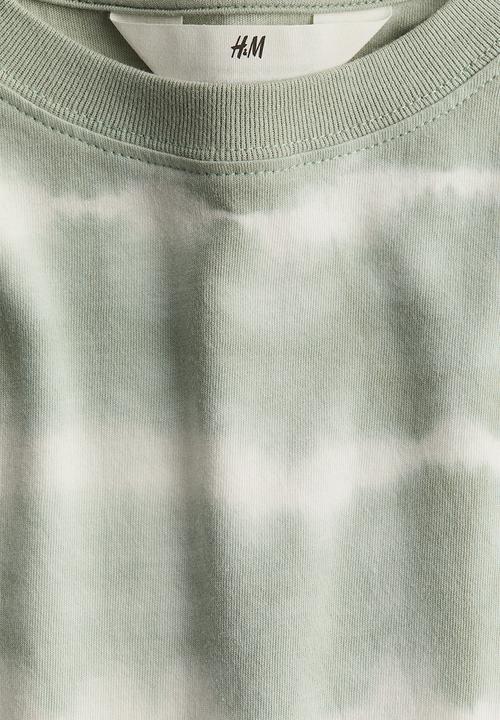 H&M - T-shirt - light green/tie-dye