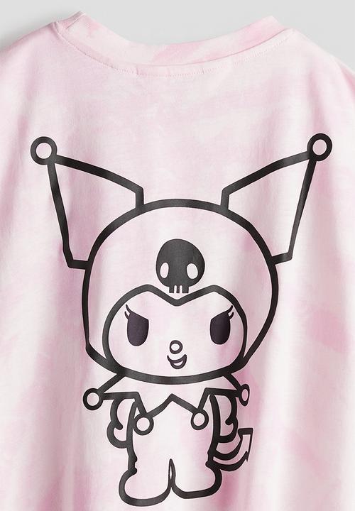H&M - Printed T-shirt - Light Pink/Kuromi