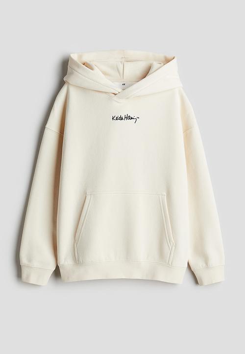 H&M - Keith Haring X H&M:  Printed hoodie - white,multi