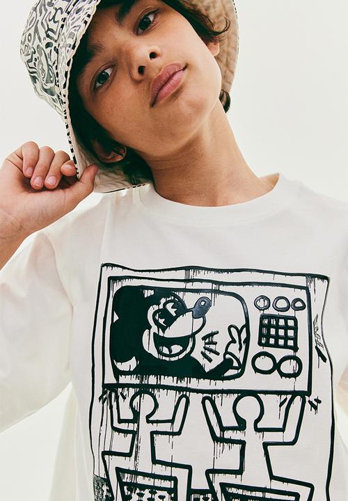 H&M - Keith Haring X H&M:  Printed t-shirt - white,multi