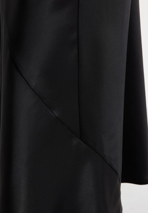 Trendyol - Woven Satin Long Skirt - Black