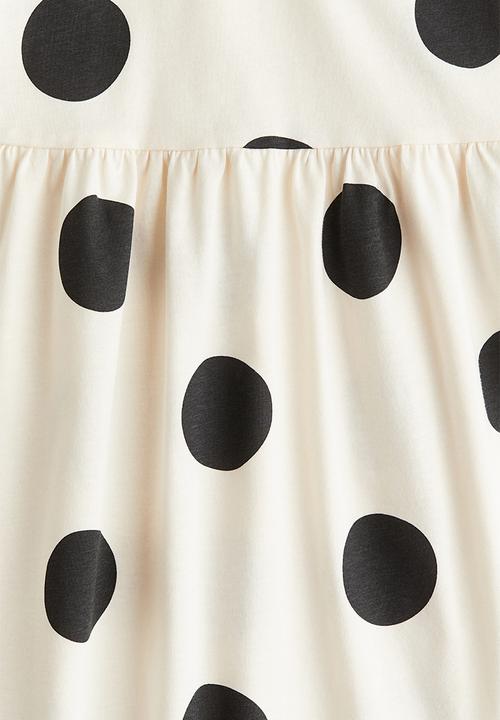 H&M - Patterned cotton dress - white/spotted