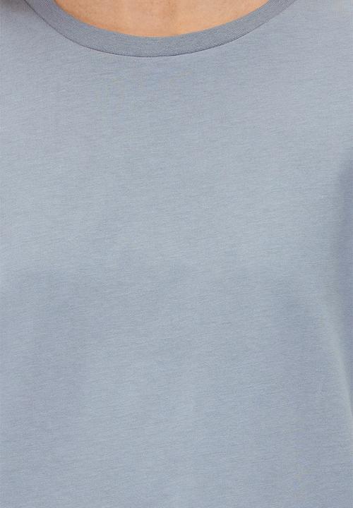 Trendyol - Basic knit t-shirt - grey melange