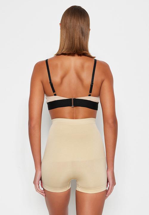 Trendyol - Seamless high waist corset shorts - tan