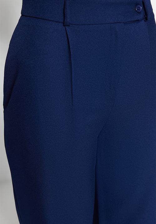 Trendyol - Wide Leg Woven Trousers - Blue