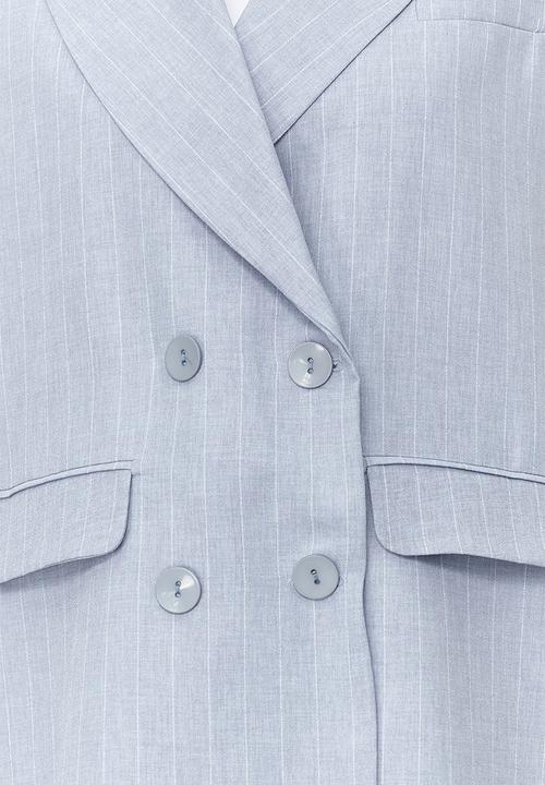 Trendyol - Oversized Fit  Button-Up Extra Wide Woven Waistcoat -Blue